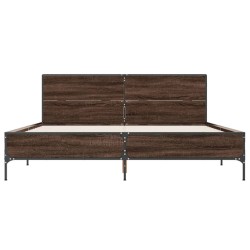 Cadre de lit sans matelas chêne marron 140x200 cm 