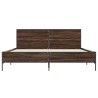 Cadre de lit sans matelas chêne marron 140x200 cm 