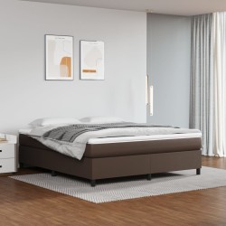Cadre de lit sans matelas marron 180x200 cm similicuir 