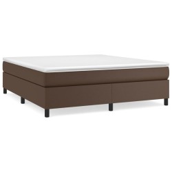 Cadre de lit sans matelas marron 180x200 cm similicuir 