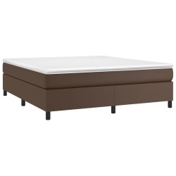 Cadre de lit sans matelas marron 180x200 cm similicuir 
