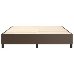 Cadre de lit sans matelas marron 180x200 cm similicuir 