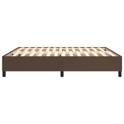 Cadre de lit sans matelas marron 180x200 cm similicuir 