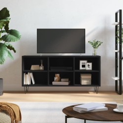 Meuble TV noir 103,5x30x50 cm bois d'ingénierie 