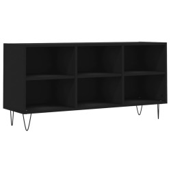 Meuble TV noir 103,5x30x50 cm bois d'ingénierie 