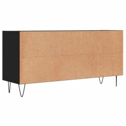 Meuble TV noir 103,5x30x50 cm bois d'ingénierie 