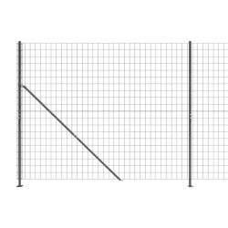 Clôture en treillis métallique avec bride anthracite 2,2x25 m 
