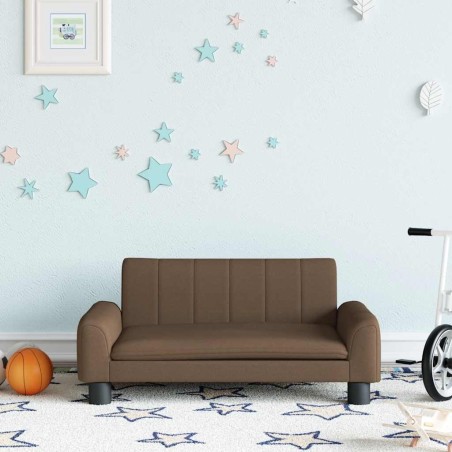 Canapé pour enfants marron 70x45x30 cm tissu 