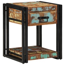 Tables de chevet 2 pcs 40x40x50 cm Bois récupéré 