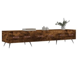 Meuble TV chêne fumé 150x36x30 cm bois d'ingénierie 