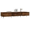 Meuble TV chêne fumé 150x36x30 cm bois d'ingénierie 