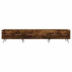 Meuble TV chêne fumé 150x36x30 cm bois d'ingénierie 
