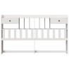 Tête de lit avec rangement blanc 200 cm bois massif de pin 