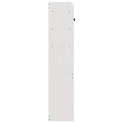 Tête de lit avec rangement blanc 200 cm bois massif de pin 