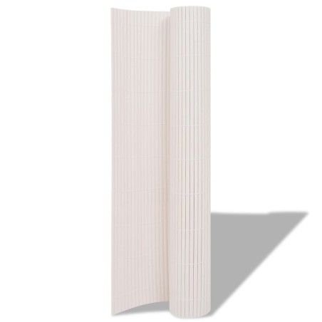 Clôture de jardin double face marron 1,5x3 m PVC 