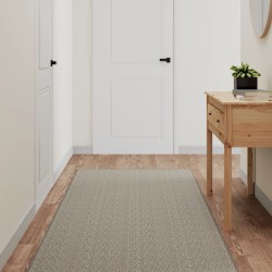 Tapis de couloir aspect sisal taupe 80x250 cm 