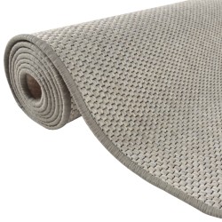 Tapis de couloir aspect sisal taupe 80x250 cm 