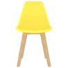 Chaises à manger lot de 2 jaune plastique 