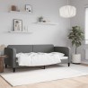 Lit de repos sans matelas gris foncé 90x190 cm tissu 