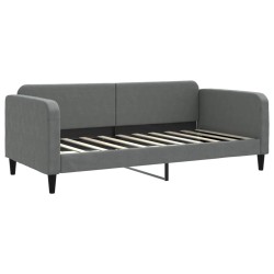 Lit de repos sans matelas gris foncé 90x190 cm tissu 