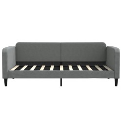 Lit de repos sans matelas gris foncé 90x190 cm tissu 