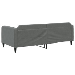 Lit de repos sans matelas gris foncé 90x190 cm tissu 