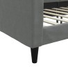 Lit de repos sans matelas gris foncé 90x190 cm tissu 