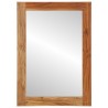 Miroir de salle de bain 50x70x3 cm en bois massif d'acacia 