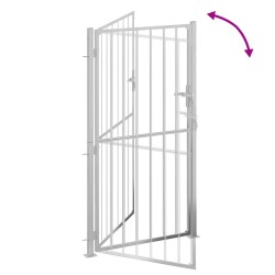 Portail de jardin 100x180 cm acier inoxydable 