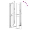 Portail de jardin 100x180 cm acier inoxydable 