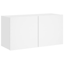 Meuble TV mural blanc 80x30x41 cm 