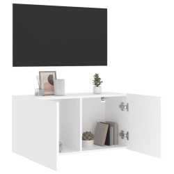 Meuble TV mural blanc 80x30x41 cm 