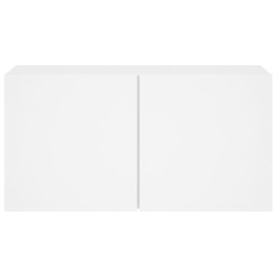 Meuble TV mural blanc 80x30x41 cm 