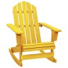 Chaise à bascule de jardin Adirondack bois de sapin jaune 