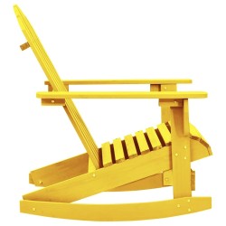 Chaise à bascule de jardin Adirondack bois de sapin jaune 