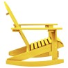 Chaise à bascule de jardin Adirondack bois de sapin jaune 