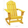 Chaise à bascule de jardin Adirondack bois de sapin jaune 