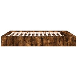 Cadre de lit sans matelas chêne fumé 200x200 cm 