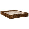 Cadre de lit sans matelas chêne fumé 200x200 cm 