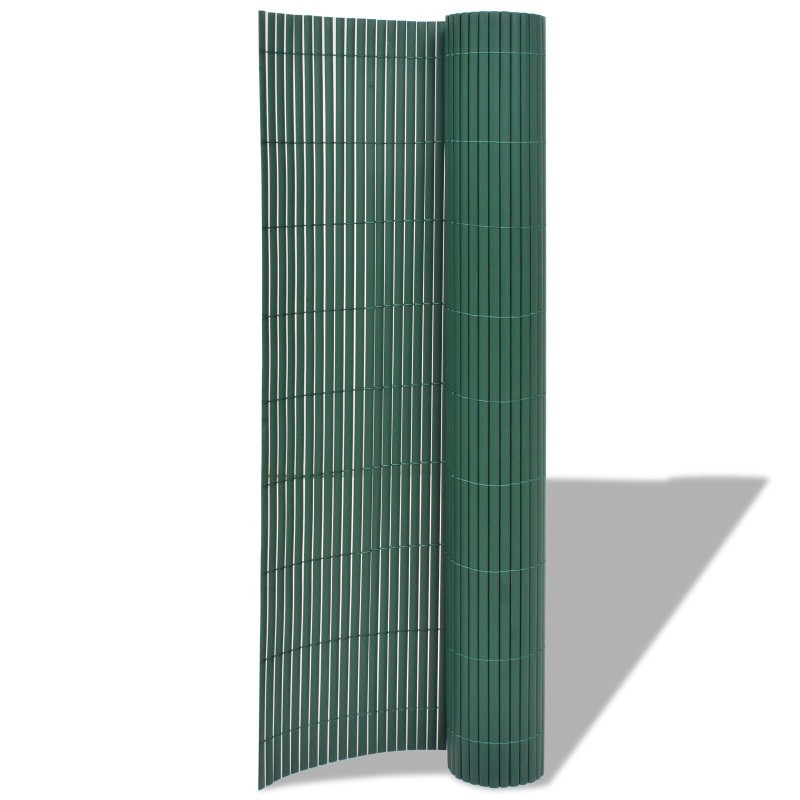 Clôture de Jardin Double Face Verte 1,5x3 m PVC 