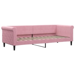 Lit de repos sans matelas rose 80x200 cm velours 