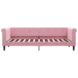 Lit de repos sans matelas rose 80x200 cm velours 
