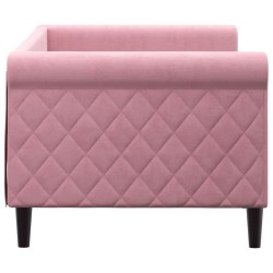 Lit de repos sans matelas rose 80x200 cm velours 
