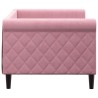 Lit de repos sans matelas rose 80x200 cm velours 
