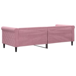 Lit de repos sans matelas rose 80x200 cm velours 