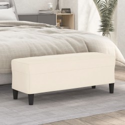 Banc Crème 100x35x41 cm Velours 