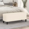 Banc Crème 100x35x41 cm Velours 
