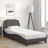 Cadre de lit avec LED sans matelas gris 90x190 cm 