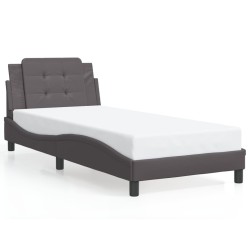 Cadre de lit avec LED sans matelas gris 90x190 cm 