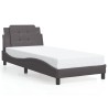 Cadre de lit avec LED sans matelas gris 90x190 cm 